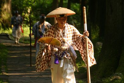 Thomas Bauer als Pilgerer in Japan