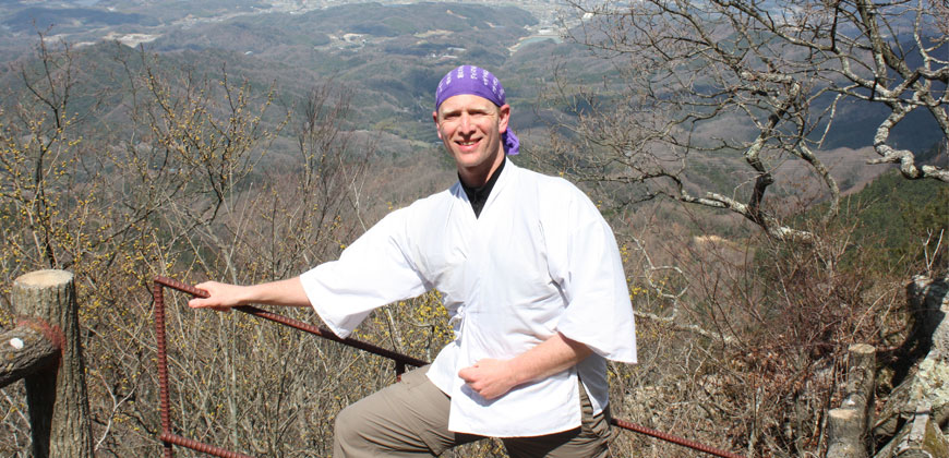 Thomas Bauer als Pilgerer in Japan