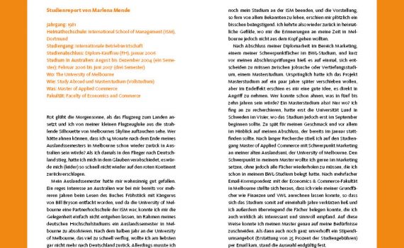 Studium in Australien von Jörn Schulz