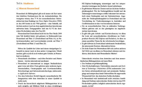 Studium in Neuseeland von Tina Hartung