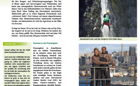 Outdoor & Action in Neuseeland von Susanna Bloß